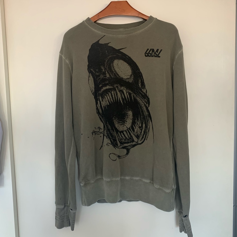 Vintage 55DSL Army Green Graphic Men’s Sweater XL